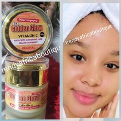 X 1 Jar Golden Glow Skin Active Vitamin C HC. BRIGHTENING DAY FACE CREAM 60G