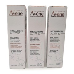 3pk Boxes Avene Hyaluron Activ B3 Triple Action Eye Cream 2×15 ml Exp 7/26