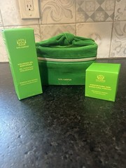 Set of Tata Harper Hyaluronic gel moisturizer, hydrating floral mask w bag