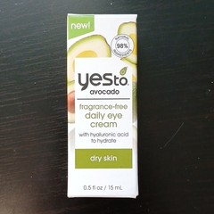 YES TO Avocado Fragrance-Free Hydrating Eye Cream for Dry Skin 0.5 fl oz 15 mL