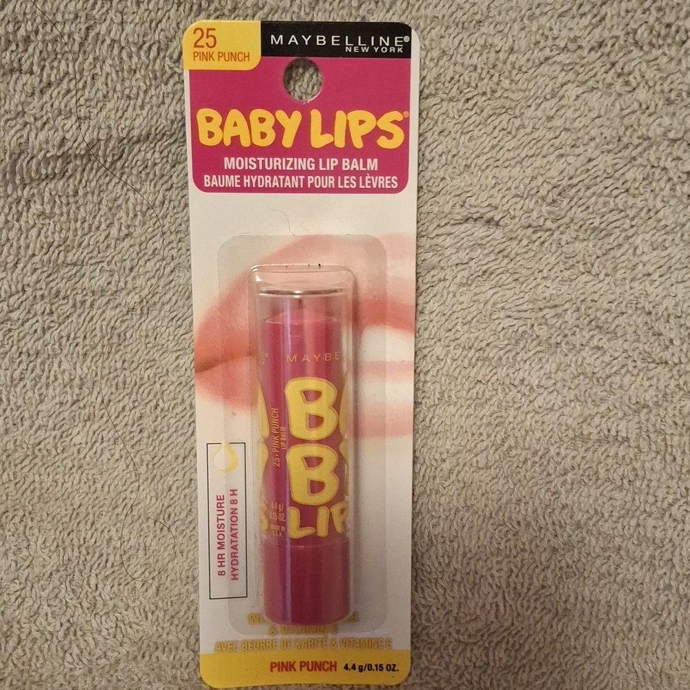 Maybelline New York Baby Lips Lip Balm 25 Pink Punch SPF 20 Vitamin E 0.15 oz