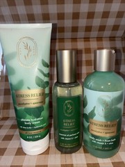 BATH AND BODY Vanilla 3 Piece Stress Relief Eucalyptus And Spearmint