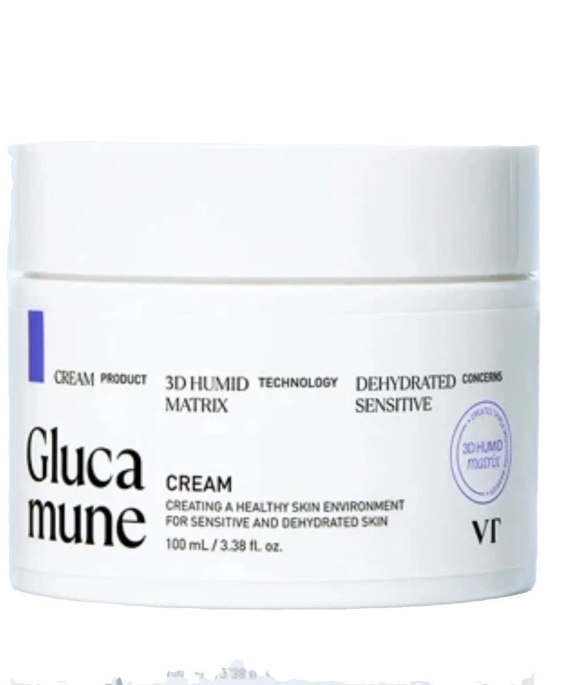 VT Gluca Mune Cream For Sensitive Dehydrated Skin Care, Soothing 100ml K-Beauty