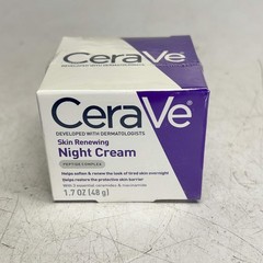 CERAVE Skin Renewing Night Cream Peptide Complex All Skin Types 1.7oz BB 08/27