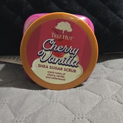 DISCONTINUED Hut Shea Sugar Scrub Body Scrub Cherry Vanilla Paraben-Free 18 oz